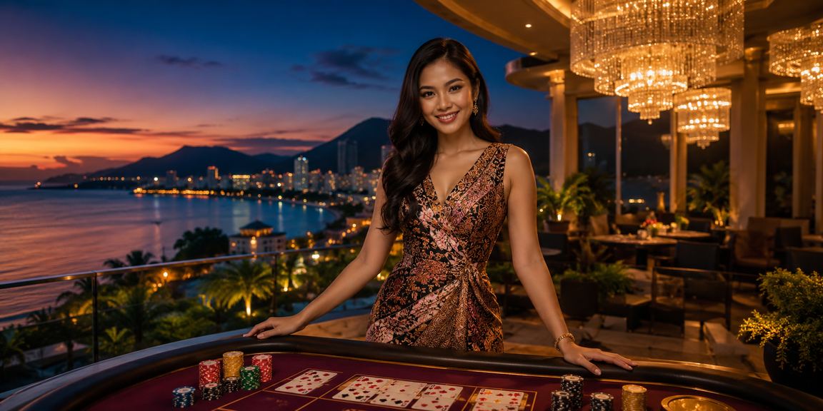 Pemain kasino langsung 330i di Pulau Pinang memainkan baccarat dengan dealer sebenar